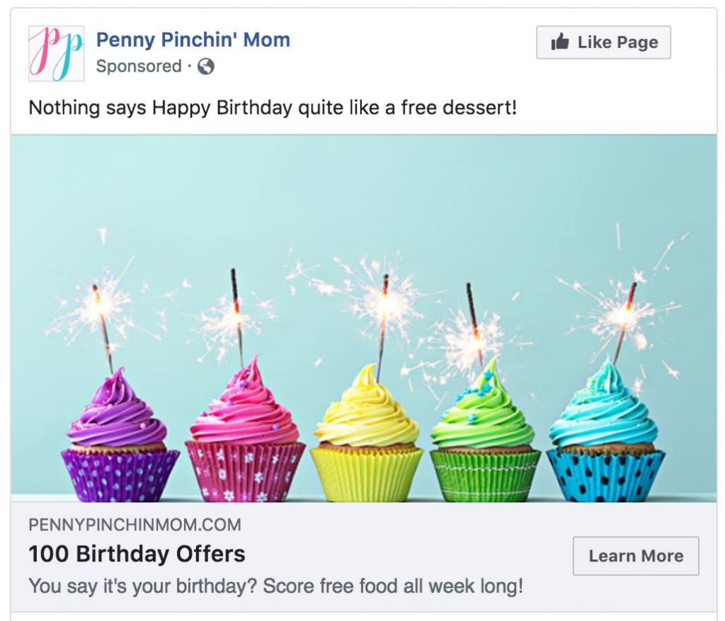 PennyPinchinMom facebook ad results
